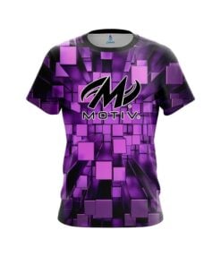 Motiv Purple Block Burst CoolWick Bowling Jersey