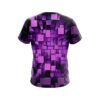 Plain Purple Block Burst CoolWick Bowling Jersey - Image 2