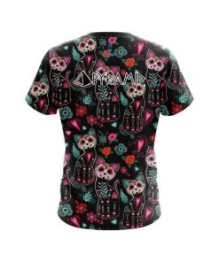 Alternative view of Pyramid Day Of The Dead Cats CoolWick Bowling Jersey