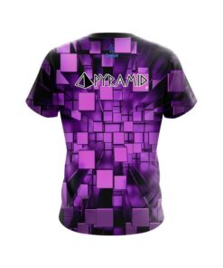 Alternative view of Pyramid Purple Block Burst CoolWick Bowling Jersey