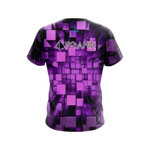 Pyramid Purple Block Burst CoolWick Bowling Jersey - Image 2