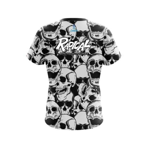 Radical Skeleton Grunge CoolWick Bowling Jersey - Image 2