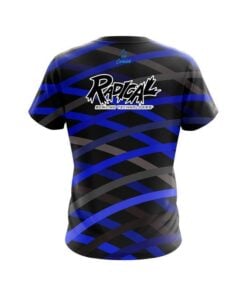 Alternative view of Radical Turmoil Blue CoolWick Bowling Jersey
