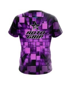 Alternative view of Roto Grip Purple Block Burst CoolWick Bowling Jersey