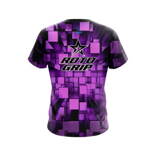 Roto Grip Purple Block Burst CoolWick Bowling Jersey - Image 2