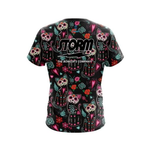 Storm Day Of The Dead Cats CoolWick Bowling Jersey - Image 2