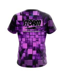 Alternative view of Storm Purple Block Burst CoolWick Bowling Jersey