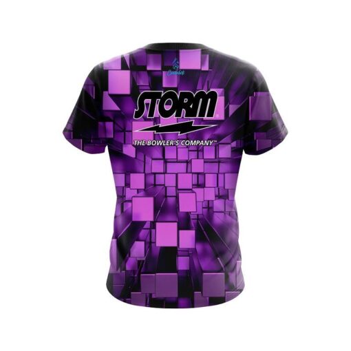 Storm Purple Block Burst CoolWick Bowling Jersey - Image 2