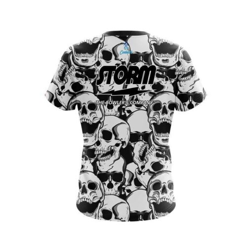 Storm Skeleton Grunge CoolWick Bowling Jersey - Image 2
