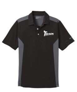 Track Black Grey Nike Coolwick Dri-FIT Polo
