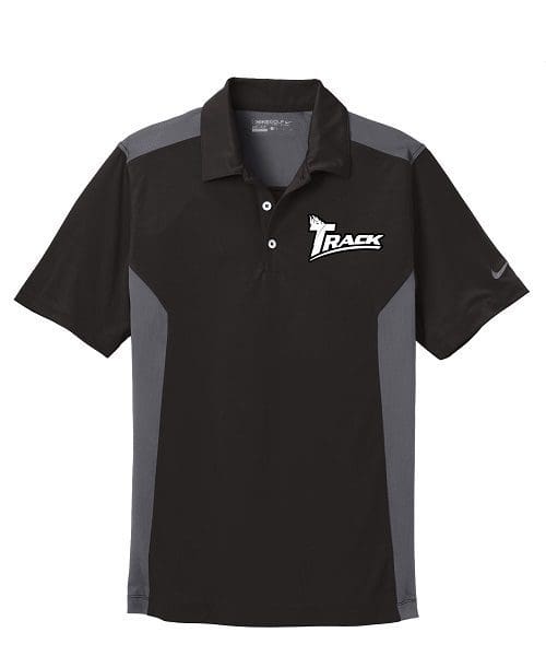 Track Black Grey Nike Coolwick Dri-FIT Polo