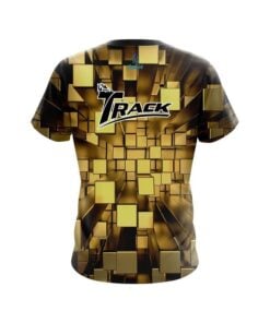 Alternative view of Track Gold Block Burst CoolWick Bowling Jersey