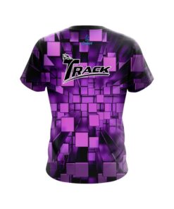 Alternative view of Track Purple Block Burst CoolWick Bowling Jersey
