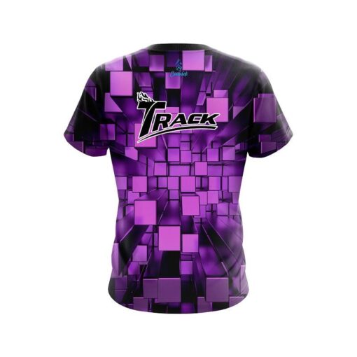 Track Purple Block Burst CoolWick Bowling Jersey - Image 2