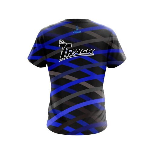 Track Turmoil Blue CoolWick Bowling Jersey - Image 2