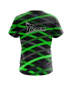 Alternative view of Track Turmoil Green CoolWick Bowling Jersey