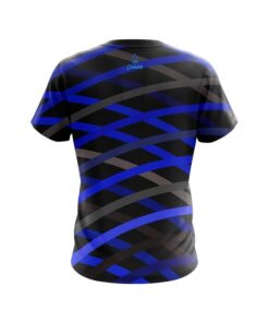 Alternative view of Plain Turmoil Blue CoolWick Bowling Jersey