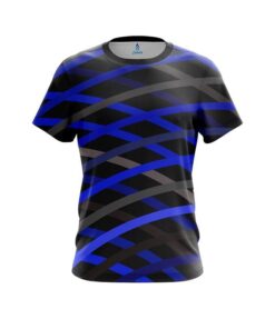 Plain Turmoil Blue CoolWick Bowling Jersey