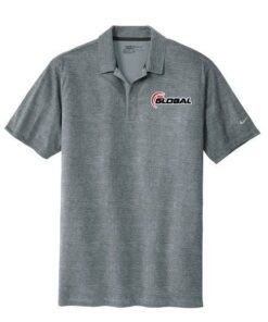 900 Global Cool Grey Nike Dri-FIT Crosshatch Coolwick Bowling Polo