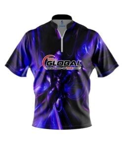 900 Global Men's Bounty Performance Crew Jersey Bowling Shirt Dri-Fit Black 