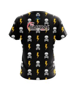 Alternative view of 900 Global Lightning Skull CoolWick Bowling Jersey