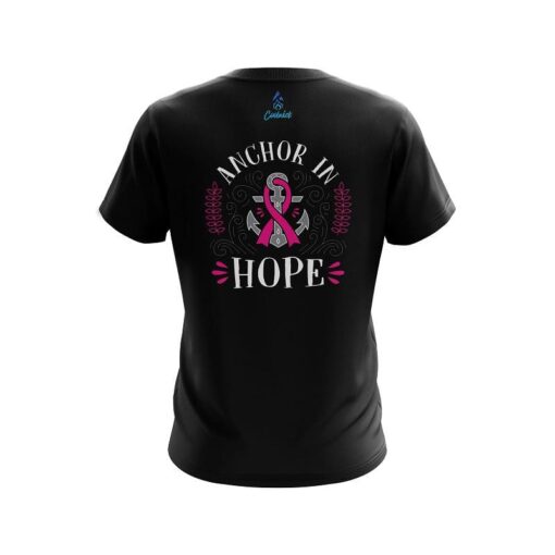Plain Breast Cancer Anchor Fighter CoolWick Bowling Jersey - Image 2