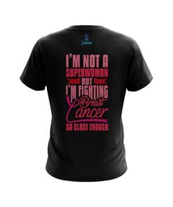 Alternative view of Plain Breast Cancer Superwoman CoolWick Bowling Jersey