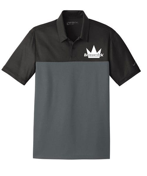 Brunswick Black Nike Embroidery Coolwick Dri-FIT Colorblock Micro Pique Polo