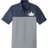 Brunswick Navy Grey Nike Embroidery Coolwick Dri-FIT Colorblock Micro Pique Polo