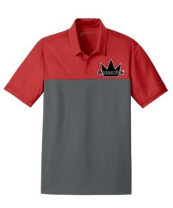 Brunswick Varsity Red Nike Embroidery Coolwick Dri-FIT Colorblock Micro Pique Polo