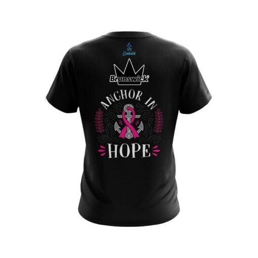 Brunswick Breast Cancer Anchor Fighter CoolWick Bowling Jersey - Image 2