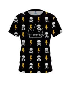 Brunswick Lightning Skull CoolWick Bowling Jersey