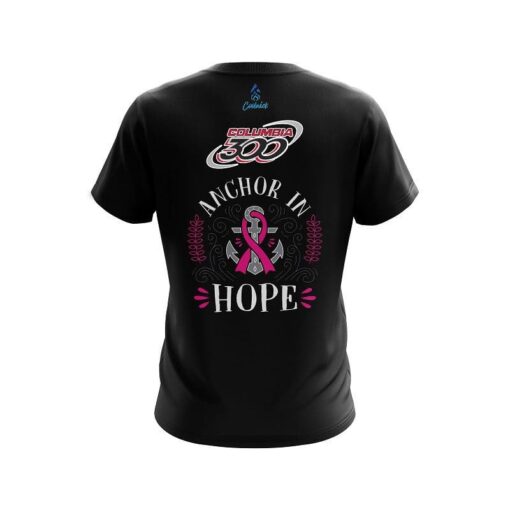 Columbia 300 Breast Cancer Anchor Fighter CoolWick Bowling Jersey - Image 2