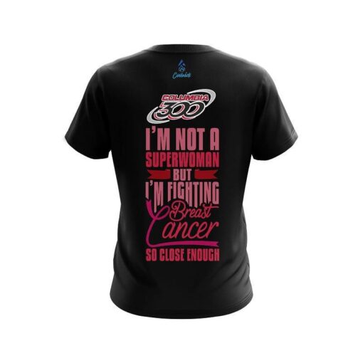 Columbia 300 Breast Cancer Superwoman CoolWick Bowling Jersey - Image 2
