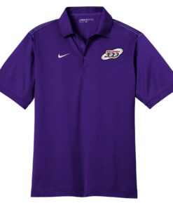 Columbia 300 Messenger Nike Purple Embroidery Dri-FIT Sport Swoosh Coolwick Polo