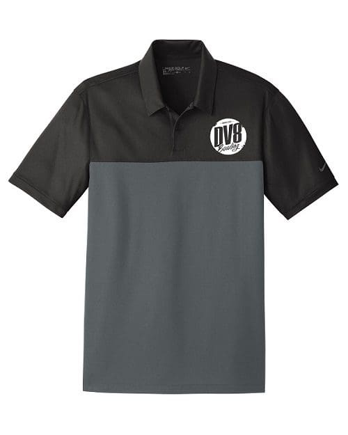 DV8 Black Nike Embroidery Coolwick Dri-FIT Colorblock Micro Pique Polo