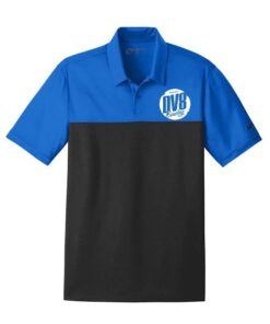 DV8 Blue Sapphire Nike Embroidery Coolwick Dri-FIT Colorblock Micro Pique Polo
