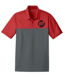 DV8 Varsity Red Nike Embroidery Coolwick Dri-FIT Colorblock Micro Pique Polo