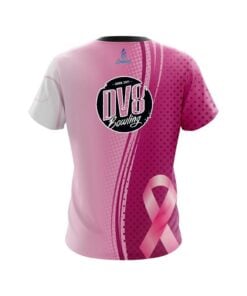 Alternative view of DV8 Breast Cancer Pink Swirls CoolWick Bowling Jersey