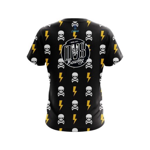 DV8 Lightning Skull CoolWick Bowling Jersey - Image 2