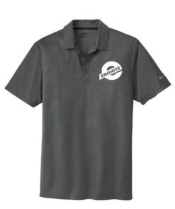 Ebonite Heather Grey Nike Dri-FIT Crosshatch Coolwick Bowling Polo