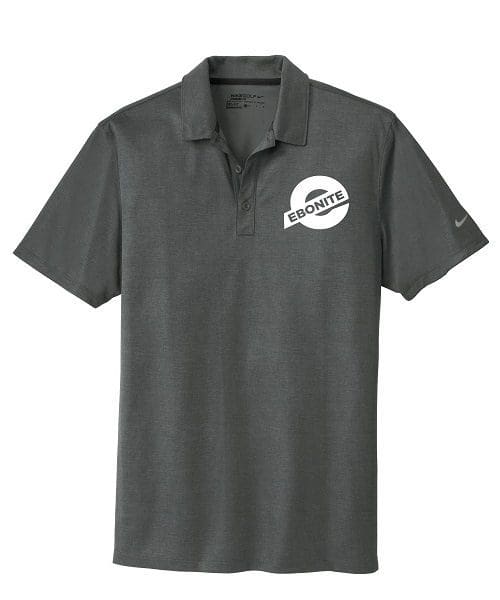 Ebonite Heather Grey Nike Dri-FIT Crosshatch Coolwick Bowling Polo