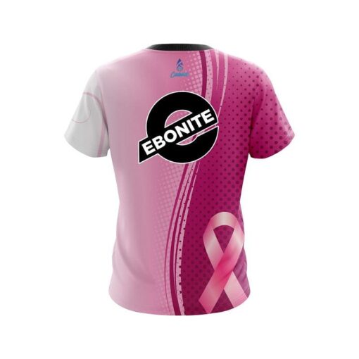 Ebonite Breast Cancer Pink Swirls CoolWick Bowling Jersey - Image 2