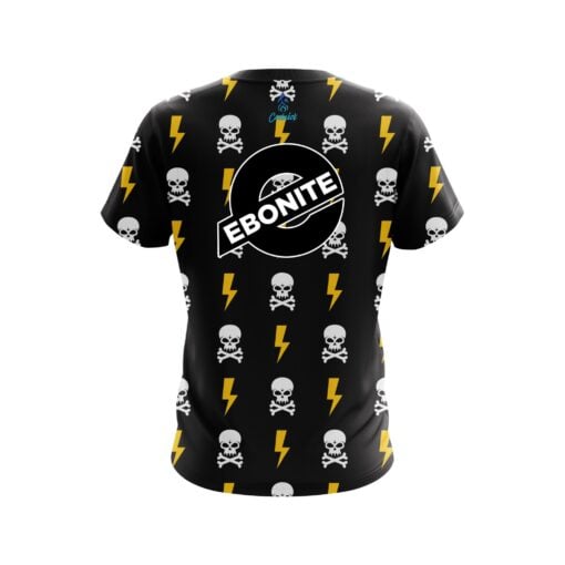 Ebonite Lightning Skull CoolWick Bowling Jersey - Image 2