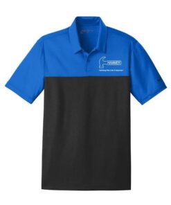 Hammer Blue Sapphire Nike Embroidery Coolwick Dri-FIT Colorblock Micro Pique Polo
