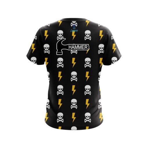 Hammer Lightning Skull CoolWick Bowling Jersey - Image 2