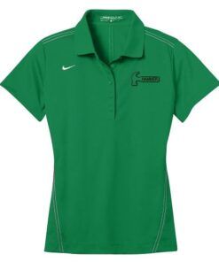 Hammer Lucky Green Nike Ladies Coolwick Embroidery Dri-Fit Sport Swoosh Pique Polo