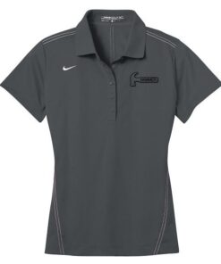 Hammer Flint Grey Nike Ladies Coolwick Embroidery Dri-Fit Sport Swoosh Pique Polo