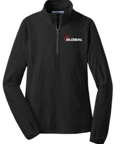 900 Global Women's Volt Black 1/2 Zip Microfleece Pullover