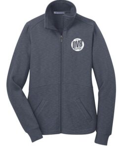 DV8 Women's Volt Slate Grey Slub Fleece Full-Zip Jacket